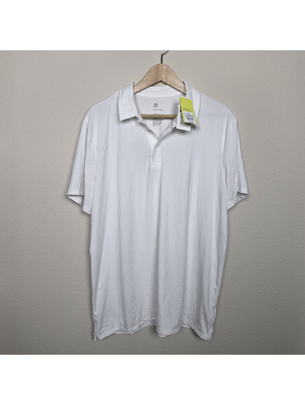 All In Motion Men's Jersey Polo Shirt L